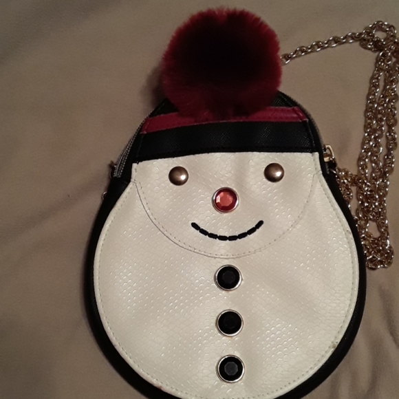 Holiday Arcade Snowman purse w/ chain handle - Picture 8 of 8